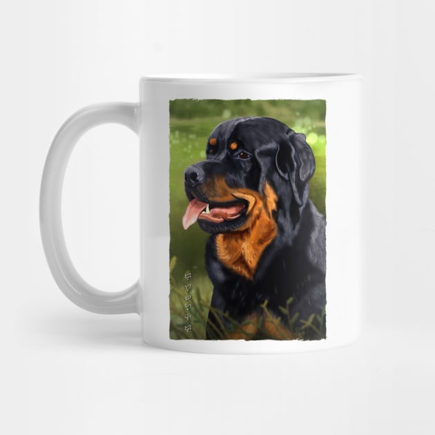 Rottweiler - White by Thor Reyes